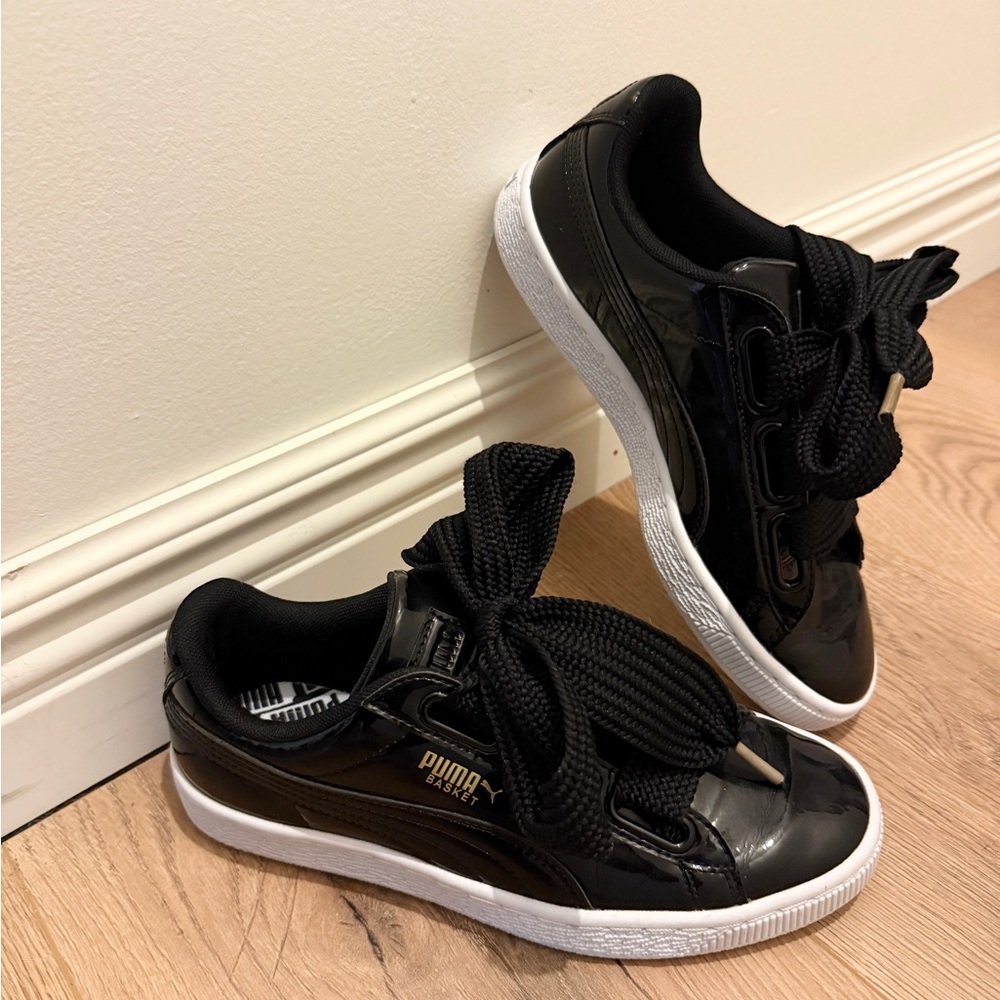 Puma Black Patent Sneakers